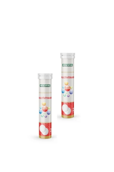 Aksu Vital Multivitamin Efervesan 20 Tablet X 2 Adet