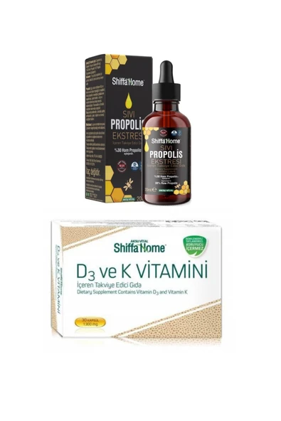 Shiffa Home Sıvı Propolis Ekstresi 20 Ml+ D3 Ve K Vitamini