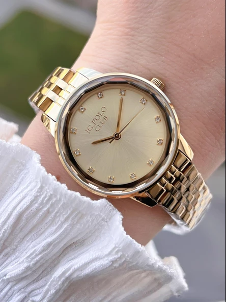 Jg.Polo Club Çelik Kasa & Kordon Kararma Ve Renk Atma Yapmaz Kadın Kol Saati+Bileklik JG04288.5 ürün görseli