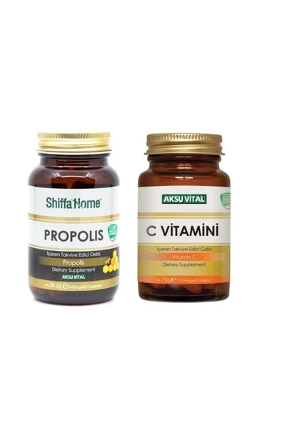 Aksu Vital Propolis 470 Mg 60 Kapsül & C Vitamini 1250 Mg 60 Tablet