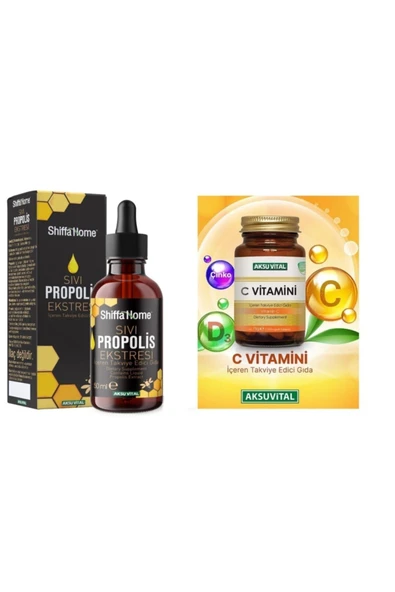 Aksu Vital Propolis Ekstresi 50 Ml & Cvitamini 1250 Mg 60 Tablet