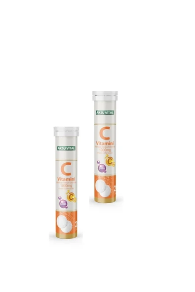 Aksu Vital C Vitamini Efervesan 20 Tablet 2 Adet