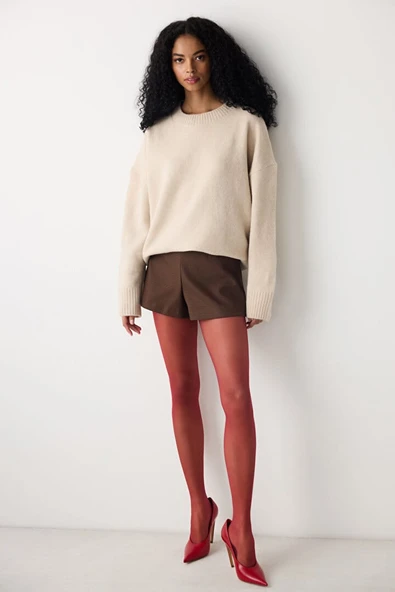 PENTİ KIRMIZI KÜLOTLU ÇORAP ürün görseli 1