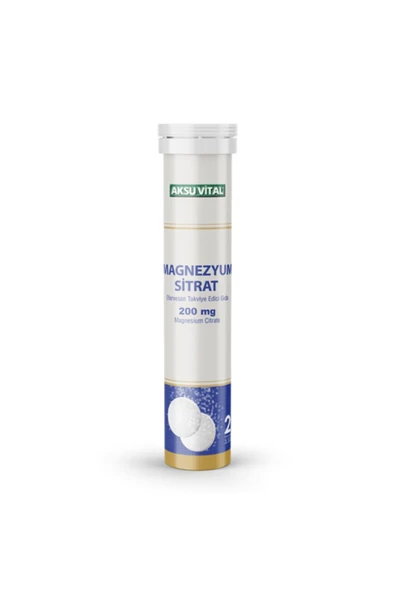 Aksu Vital Magnezyum Sitrat Efervesan 20 Tablet M03045