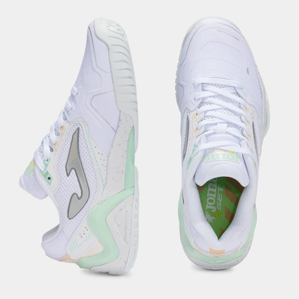 Joma Set Kadın Beyaz Toprak & Sert Kort Tenis Ayakkabısı TSELS2502AC - 4