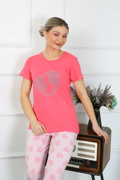 Kadın Kısa Kol Penye Pijama Takımı 4211