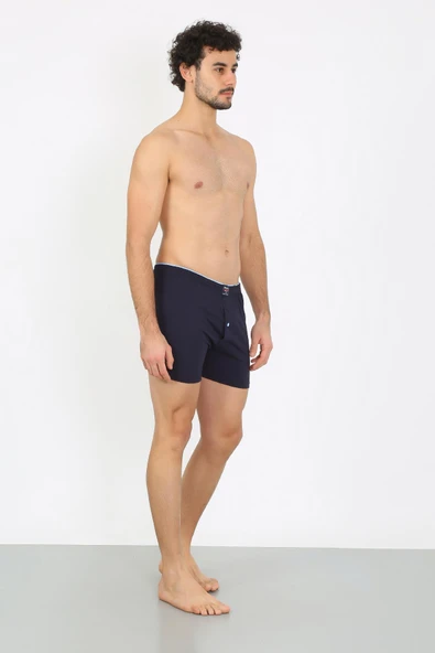 Erkek Penye Boxer Lacivert 40091