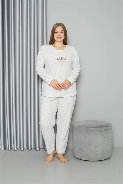 Welsoft Polar Kadın Büyük Beden Pijama Takımı 808050