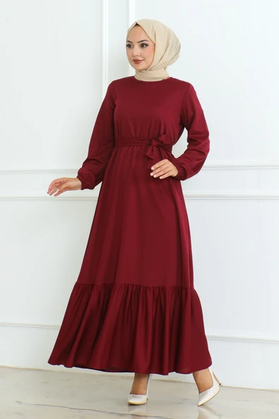 elbise bordo 207
