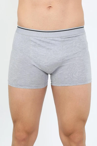 Erkek Pamuk Likralı Boxer Gri 40133