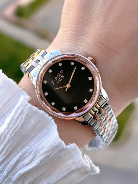 Jg.Polo Club Çelik Kasa & Kordon Kararma Ve Renk Atma Yapmaz Kadın Kol Saati+Bileklik JG04288.2 ürün görseli