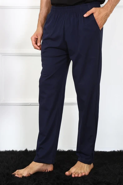 Erkek Pamuk Lacivert Tek Alt Pijama 27495 - Resim 3