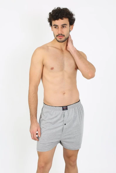Erkek Penye Boxer Gri 40091