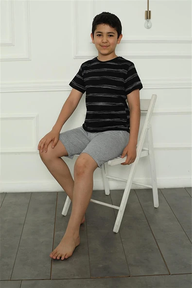 Erkek Çocuk Penye Şortlu Pijama Takım 20392