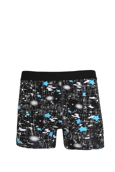 Erkek Penye Likralı Desenli Boxer 40116