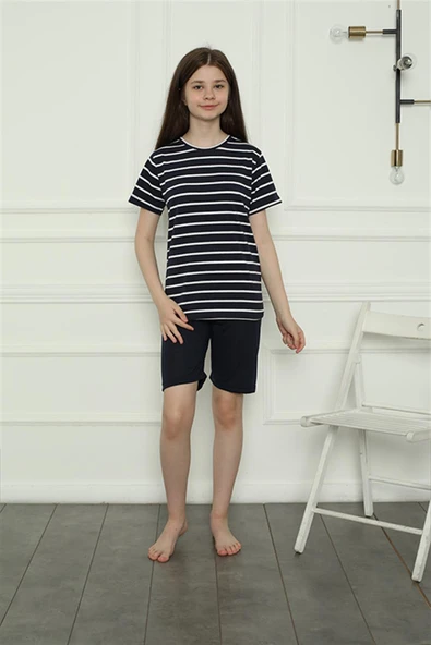 Kız Çocuk Penye Şortlu Pijama Takım 20407
