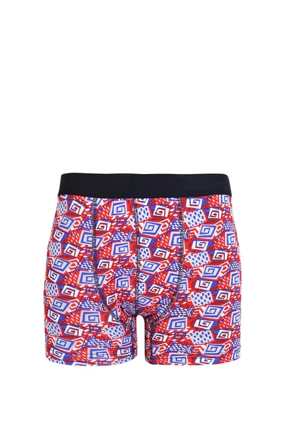 Erkek Penye Likralı Desenli Boxer 40113