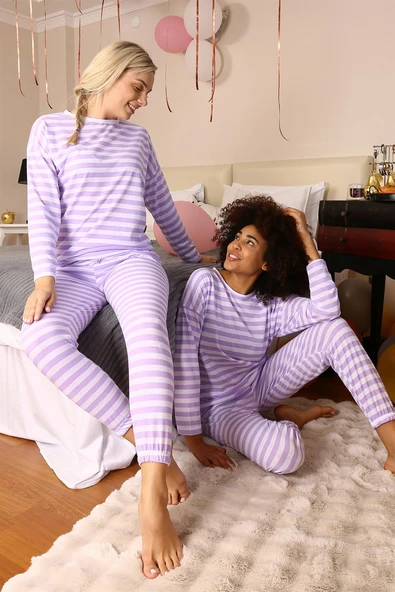 Kadın Uzun Kol Penye Pijama Takım 4175