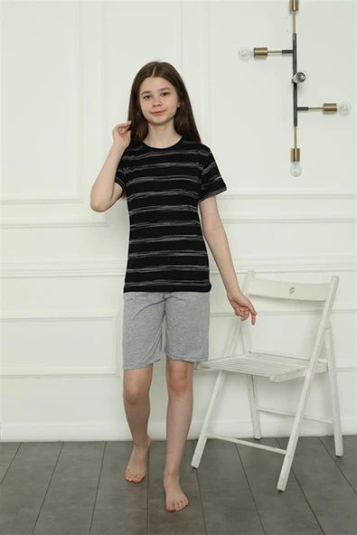 Kız Çocuk Penye Şortlu Pijama Takım 20405