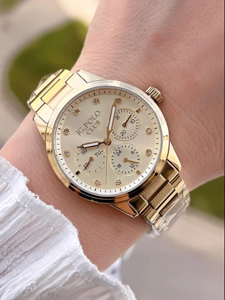 Jg.Polo Club Çelik Kasa & Kordon Kadran Fonsiyonları Aktif Kadın Kol Saati+Bileklik JG04411.5 ürün görseli