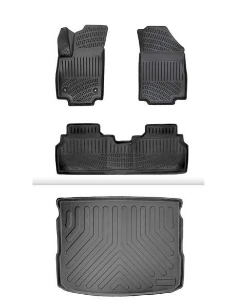 Kia EV3 2024 Sonrası Havuzlu Paspas ve ÜST Bagaj Havuzu Seti Bizymo