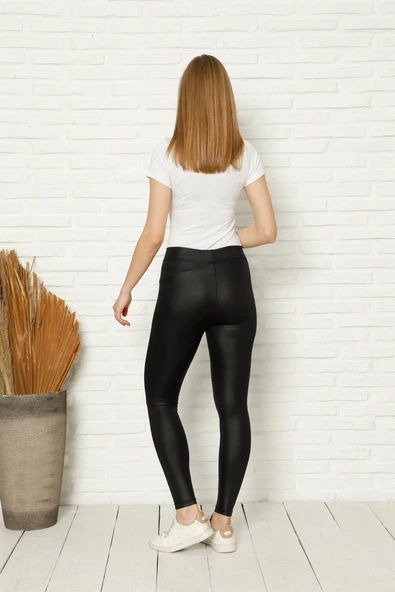 Kadın Deri Tayt 5885 - Resim 3