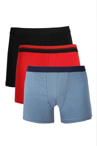 Erkek Penye 3'lü Boxer 40101