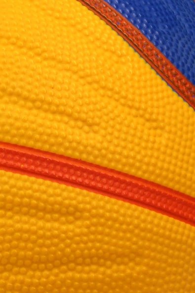 Telvesse Sarı Lacivert Basketbol Topu Grafiti Kauçuk Dayanıklı Deep Kanal Kabartmalı No:6 B66 - 8