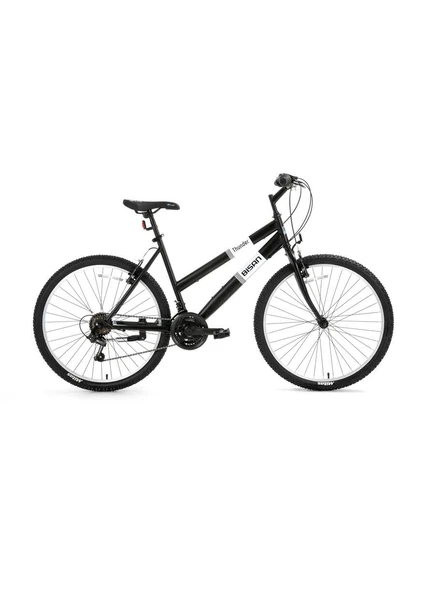 BİSAN THUNDER KADIN DAĞ BİSİKLETİ 47CM V 26 JANT 18 VİTES MAT SİYAH BEYAZ