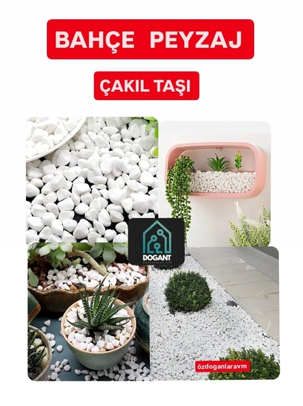 Karadeniz Saksı Teraryum  Taşı Dere Çakıl Taşı 2 Kg