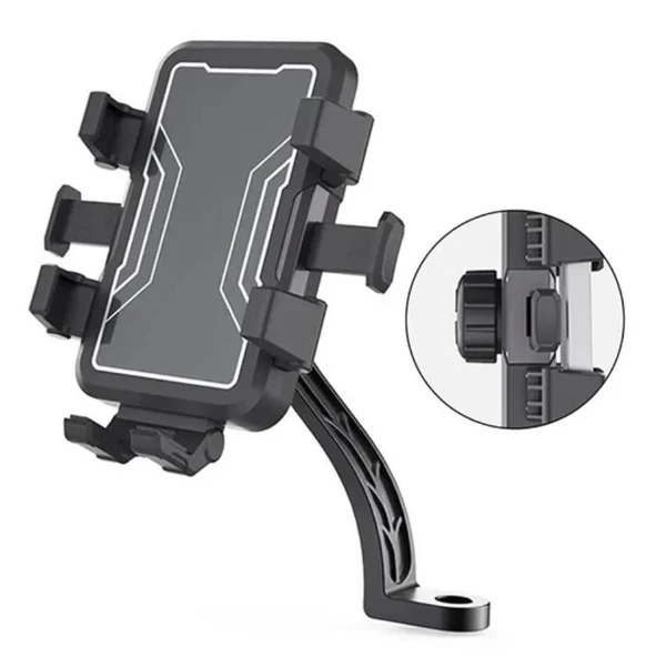 Zhltools Motosiklet Bisiklet İçin Ayna Bağlantılı Alüminyum Telefon Tutucu