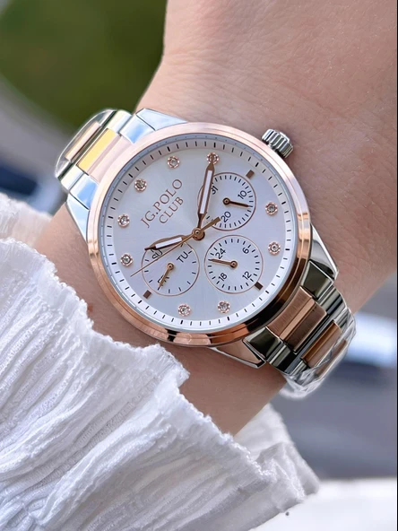 Jg.Polo Club Çelik Kasa & Kordon Kadran Fonsiyonları Aktif Kadın Kol Saati+Bileklik JG04411.2 ürün görseli