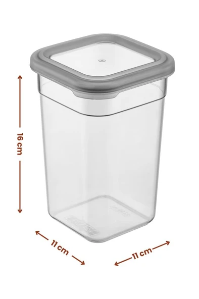 Flora Kare Erzak Saklama Kabı 24'lü Set, Gıda Baharat Bakliyat Saklama Kabı Orta Boy 24x(1,3 lt) - 3