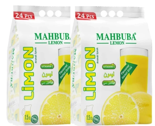 Mahbuba Limon Aromalı Soğuk Toz Içecek 24x11.2gr 2'li avantajlı set
