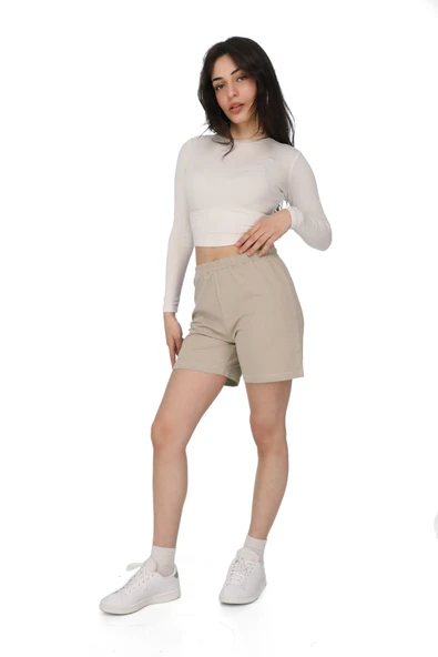 LeMontPiel Beli Lastikli Rahat Kesim Şort %100 Pamuk