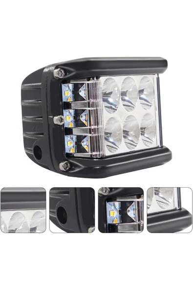 ASTRALED  1 Adet Kaput Üstü Offroad Projektör Sis Çalışma Lambası 12 Ledli 36 watt - 2