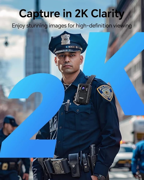 Boblov KJ23Pro 2K Vücut Kamerası, Gece Görüşlü 256GB, 15 Saat Kesintisiz Kayıt - 2
