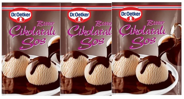 Dr.Oetker Bitter Çikolatalı Sos 125 gr 3'lü avantajlı set