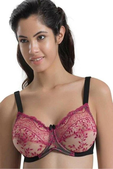 Siyah Bordo Mı 148 D Balenli Toparlayıcı Sütyen - 2