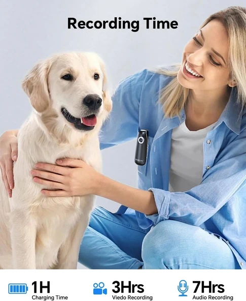 Boblov Cep Mini Vücut Kamerası Video ile: 128GB - Arka Klipsli, 1080P - 3