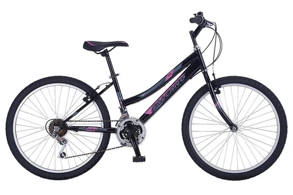 Salcano Excel Lady 24"Jant V Fren 14 Kadro 21 Vites Dağ Bisikleti Siyah Mor
