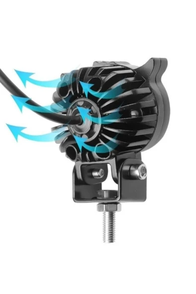 ASTRALED  BAYKUŞ LED SİS FARI ÇAKARLI 4 FONKSİYON ÇİFT RENK SARI-BEYAZ MOTO-OFFROAD-SUV-İŞ MAKİNESİ 1 ADET - 4