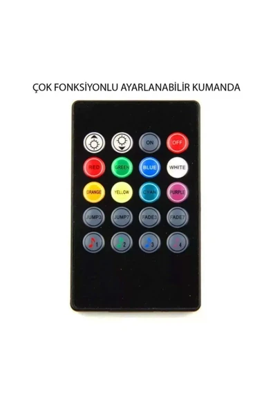ASTRALED  USB Araç içi Ayak Altı Sese Duyarlı Rgb Şerit Led Aydınlatma 12 Led - 3