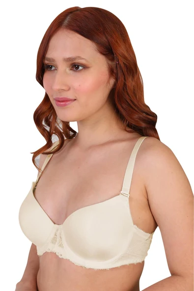 EKRU MI 189B Pedli Dantelli Balenli Sütyen ürün görseli