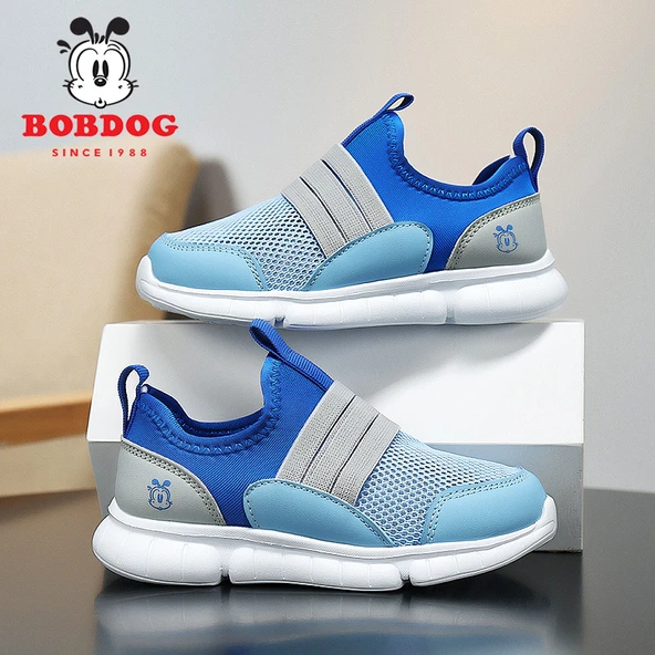 Unisex Çocuk Spor Ayakkabı (Gri - Mavi)