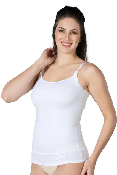 Beyaz Mı 1402 Modal Cotton Emzirme Atlet Korse