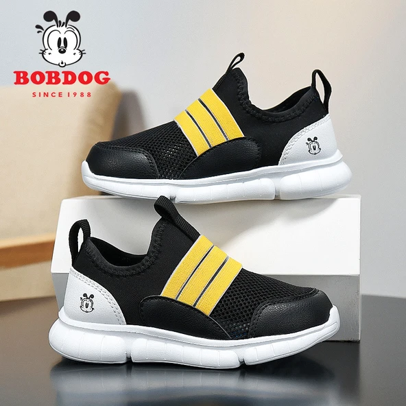 Unisex Çocuk Spor Ayakkabı (Siyah - Sarı)