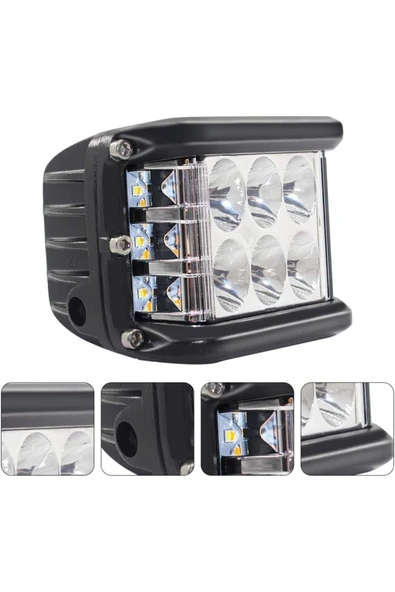 ASTRALED  2 Adet Kaput Üstü Offroad Projektör Sis Çalışma Lambası 12 Ledli 36 watt - 2