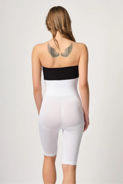 Beyaz Mı 2044 Yüksek Bel Double Uzun Paçalı Korse - Resim 3