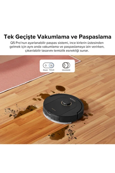 Roborock Q5 Pro Siyah Akıllı Robot Süpürge Siyah - 5